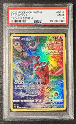 2023 POKEMON SWORD & SHIELD CROWN ZENITH #GG12 FULL ART/DEOXYS PSA 9 - Image 1