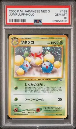 PSA 10 GEM MINT Pokemon Jumpluff Japanese Neo 3 2000 Revelation #189 - Image 1