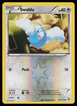 Swablu (105) 105/124 Reverse Holo Pokemon TCG Dragons Exalted LP - Image 1