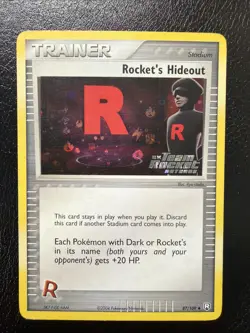 Rocket's Hideout #87/109 Pokemon TCG Team Rocket Returns Holo Stamp - Image 1