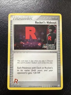 Rocket's Hideout #87/109 Pokemon TCG Team Rocket Returns Holo Stamp - Image 2