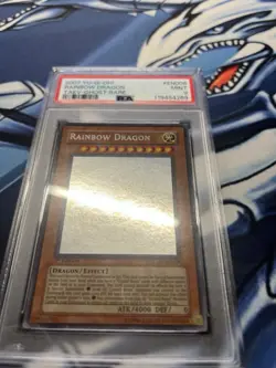 YuGiOh 2007 TAEV-EN006 Rainbow Dragon PSA 9 1st Edition Ghost Rare English - Image 5