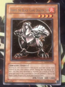 Yugioh: Horus The Black Flame Dragon LV4 - SOD-EN006 - Rare - Unlimited - LP - Image 1