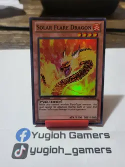 Yu-Gi-Oh Solar Flare Dragon LCYW 1st Edition Super Rare Light Played - Image 1