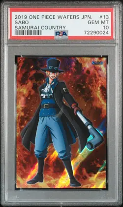 2019 ONE PIECE WAFERS JPN SAMURAI COUNTRY #13 SABO PSA 10 - Image 1