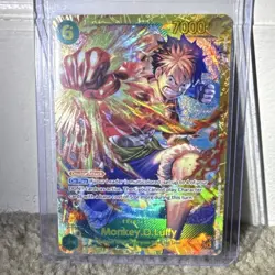 Bandai One Piece CCG Monkey D. Luffy Character Full Art Holo OP13-118 7000 Power - Image 1