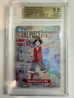 2026 One Piece Monkey D. Luffy College Basketball US VOYAGE Promo Card BGS 9.5 - Image 1