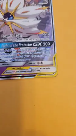 Pokemon TCG Solgaleo & Lunala GX Holo Card 75/236 Sun & Moon Cosmic Eclipse - Image 4