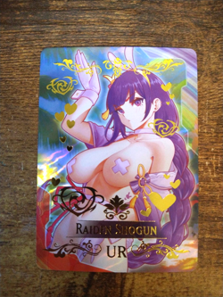 UR Beautiful Waifu Card - Raiden Shogun - Goddess Story Genshin Impact FOIL - Image 1