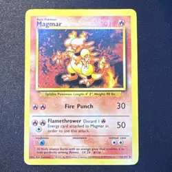 Pokemon Magmar 36/102 Base Set Uncommon 50HP Card - Image 1