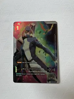Bandai Kira Yamato Pilot Foil Card ST04-010 Gundam TCG Newtype Challenge promo - Image 1