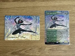 Silk Web Weaver Lot of 2 Art Series Veronica Fish Gold Stamped Magic MTG - Image 1