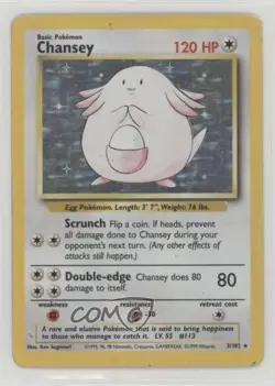 Chansey Holo Pokemon Base Set #3 1999 - Image 1