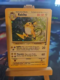 Pokemon TCG Raichu Base Set 2 16/130 Holo Rare LP - Image 1