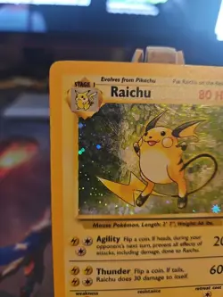 Pokemon TCG Raichu Base Set 2 16/130 Holo Rare LP - Image 2