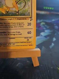 Pokemon TCG Raichu Base Set 2 16/130 Holo Rare LP - Image 4