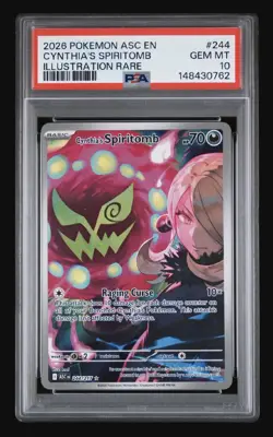 2026 POKEMON ASCENDED HEROES ILLUSTRATION RARE #244 CYNTHIA'S SPIRITOMB PSA 10 - Image 1
