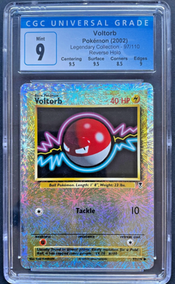 Pokemon Voltorb Legendary Collection Reverse Holo Rare 97/110 CGC MINT 9 - Image 1