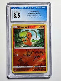 Pokemon | Dragon Majesty | Charmander | #1/70 | Holo | CGC 8.5 | English - Image 1