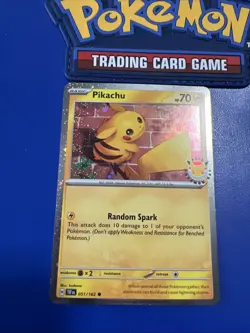 Pokemon TCG - Cosmos Holo Pikachu 51/162 Pokemon Day 2026 With Swirl NM - Image 1