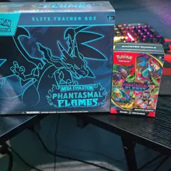 Pokemon Mega Evolution Phantasmal Flames Elite Trainer Box & Booster Charizard - Image 1