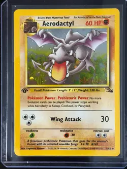 Pokemon TCG RARE COSMOS Aerodactyl Prerelease Promo Holo Foil Near Mint European - Image 4