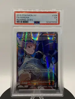 Winona 108/108 - 2015 POKEMON ROARING SKIES FULL ART HOLO - PSA 5 - Image 3