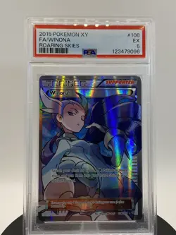 Winona 108/108 - 2015 POKEMON ROARING SKIES FULL ART HOLO - PSA 5 - Image 4