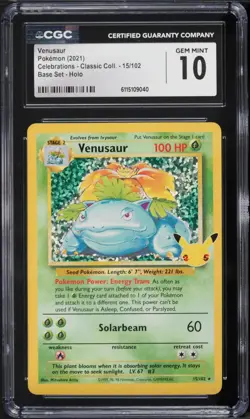 Pokemon Celebrations Base Set Charizard Blastoise Venusaur PSA CGC 8 10 Set - Image 4