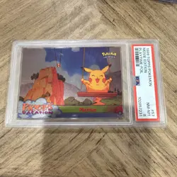1999 TOPPS POKEMON THE MOVIE EDT PLAYTIME-RAINBOW FOIL #57 MOVIE EDITION PSA 8 - Image 1
