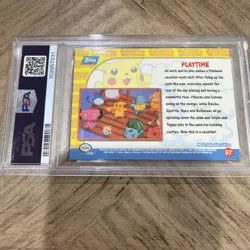 1999 TOPPS POKEMON THE MOVIE EDT PLAYTIME-RAINBOW FOIL #57 MOVIE EDITION PSA 8 - Image 2
