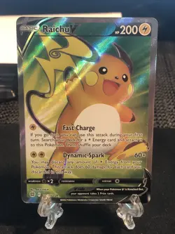 Pokemon TCG Raichu V 158/172 Brilliant Stars Holo Ultra Rare NM/Mint - Image 1