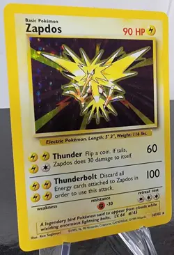 Zapdos Holo - 16/102 Base Set - WOTC Unlimited - Pokemon TCG - 1999 NM - Image 2