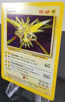 Zapdos Holo - 16/102 Base Set - WOTC Unlimited - Pokemon TCG - 1999 NM - Image 3