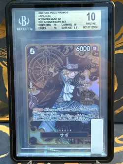 One Piece TCG 2nd Anniversary Set BGS 10 JP Sabo - Image 1