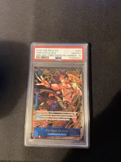 One Piece CCG 3rd Anniversary Winner Gold Ace And Sabo Psa 10 Sequential - Image 3