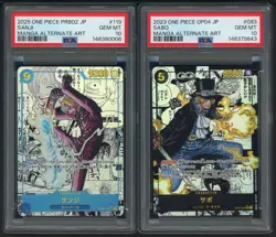 Lot (5) One Piece Manga Japanese Sanji Sabo Law Silvers Rayleigh Sogeking PSA 10 - Image 3