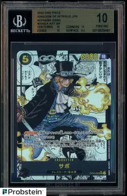 2023 One Piece Kingdoms of Intrigue JPN #OP04083 Sabo Manga Art SR BGS 10 - Image 1