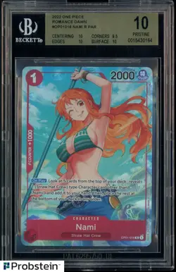 2022 ONE Piece Romance Dawn OP01 #016 Nami Pre-Errata BGS 10 PRISTINE - Image 1
