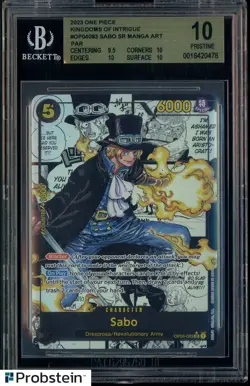 2023 One Piece Kingdoms of Intrigue OP04083 Sabo Manga Alt Art BGS 10 PRISTINE - Image 1