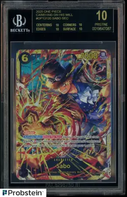 2025 One Piece Carrying On His Will OP13120 Sabo SEC BGS 10 BLACK LABEL - Image 1