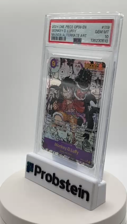 2024 One Piece OP09 En Manga Alternate Art #119 Monkey D. Luffy PSA 10 GEM MINT - Image 2