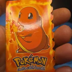 Charmander 4 Of 12 Die Cut Topps blue logo Pokemon Card - Image 2