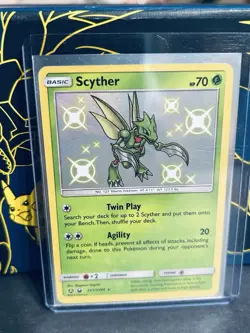 Scyther SV1/SV94 Hidden Fates Shiny Vault Holo Rare Poke Card. NM - Image 1