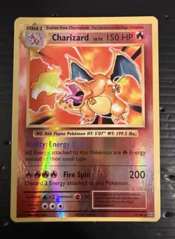 Pokemon 2016 Charizard Holo Card 11/108 - Image 1