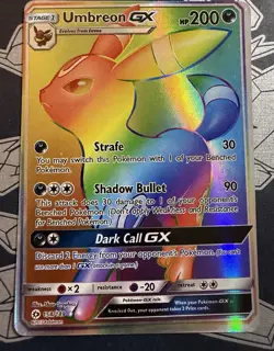 Pokemon Sun & Moon Base Set Umbreon GX 154/149 Secret Rainbow Card - Image 2