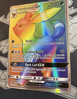 Pokemon Sun & Moon Base Set Umbreon GX 154/149 Secret Rainbow Card - Image 3