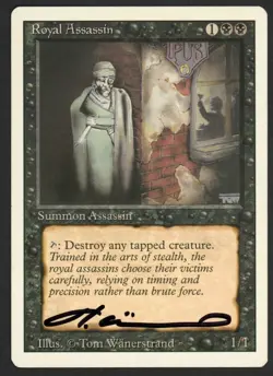***Royal Assassin Signed*** MTG Revised Magic Tom Wanerstrand Kid Icarus - Image 1