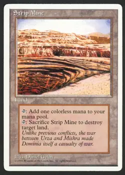 ***Strip Mine*** MTG Alternate 4th Edition Magic Kid Icarus - Image 1