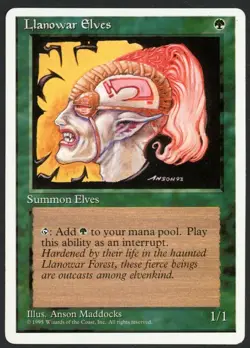 ***Llanowar Elves*** MTG Alternate 4th Edition Magic Kid Icarus - Image 1